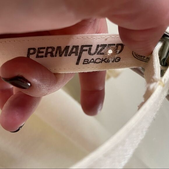 Vintage Serbin Carroll Reed Ski Shops Ivory Cream Belted Ruffle Dress - Picture 4 of 7